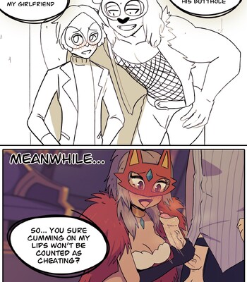 Cat masked girl takes care of a big boy comic porn sex 22