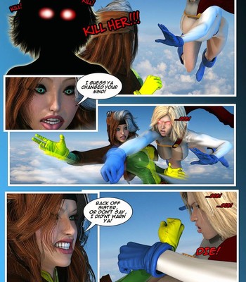 Power Girl Meets Rogue comic porn sex 2