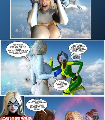 Power Girl Meets Rogue comic porn sex 5