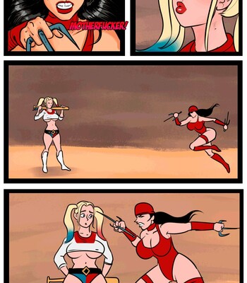 Harley Quinn vs Elektra comic porn sex 5