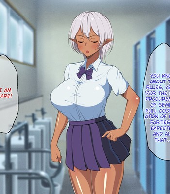 Ryuugakusei wa Kasshoku Bakunyuu Dark Elf! | The Transfer Student Is a Brown-Skinned Dark Elf with Huge Tits! comic porn sex 7
