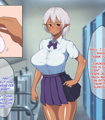 Ryuugakusei wa Kasshoku Bakunyuu Dark Elf! | The Transfer Student Is a Brown-Skinned Dark Elf with Huge Tits! comic porn sex 14