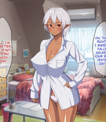 Ryuugakusei wa Kasshoku Bakunyuu Dark Elf! | The Transfer Student Is a Brown-Skinned Dark Elf with Huge Tits! comic porn sex 64