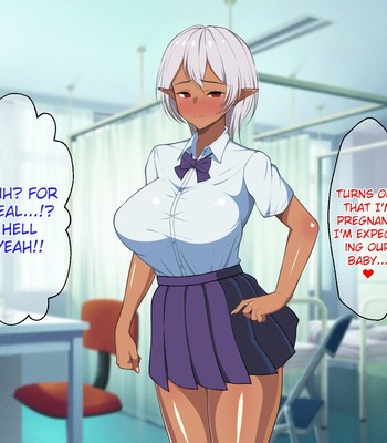 Ryuugakusei wa Kasshoku Bakunyuu Dark Elf! | The Transfer Student Is a Brown-Skinned Dark Elf with Huge Tits! comic porn sex 155