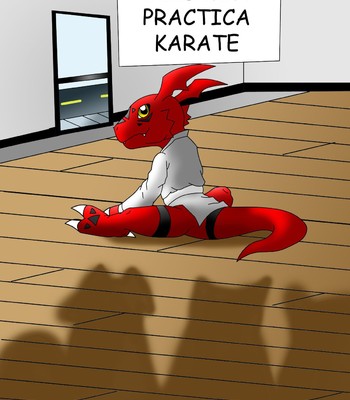 Guilmon Training Karate (Pratica Karate) comic porn thumbnail 001