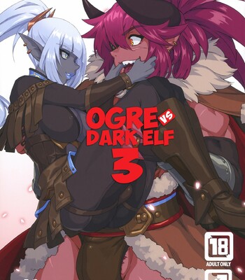 Ogre tai Dark Elf Ogre Hanshoku Dai Sakusen | Ogre Vs Dark Elf – Ogre Mating Season comic porn sex 53