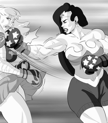 Supergirl And Wonder Woman Boxing comic porn - HD Porn Comics