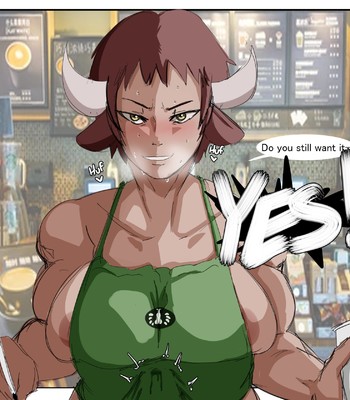 A Minotaur works at a Starbucks comic porn sex 4