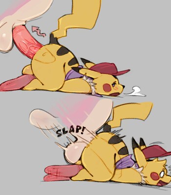 Slowpoke x Pikachu comic porn sex 3