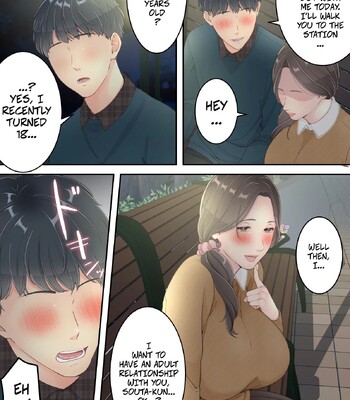 A Normal Mother Goes on a Sweet Affair Trip With a Boy the Same Age as Her Son – Matomo na Okaa-san ga Musuko to Onaidoshi na Otokonoko to Amaama Furin Ryokou shichau Hanashi comic porn sex 30