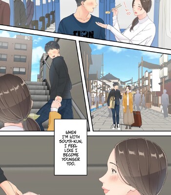 A Normal Mother Goes on a Sweet Affair Trip With a Boy the Same Age as Her Son – Matomo na Okaa-san ga Musuko to Onaidoshi na Otokonoko to Amaama Furin Ryokou shichau Hanashi comic porn sex 54