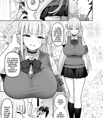 Akogare no Seitokaichou ga Kyonyuu Sugiru Ken | Our Beloved School Prez’s TITS are too BIG comic porn sex 8