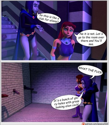 Raven and Starfire and The alien gloryhole [Ongoing] comic porn sex 3