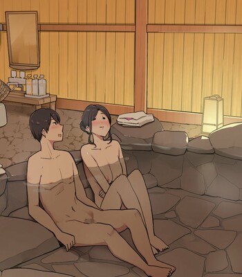 Onsen Ryokou nite Rotenburo-tsuki Kyakushitsu de Sex suru Futari | A Couple on Vacation Having Sex in the Outdoor Bath comic porn sex 11