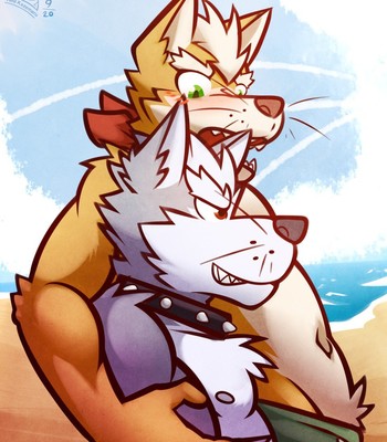 Fox & Wolf on the beach comic porn thumbnail 001