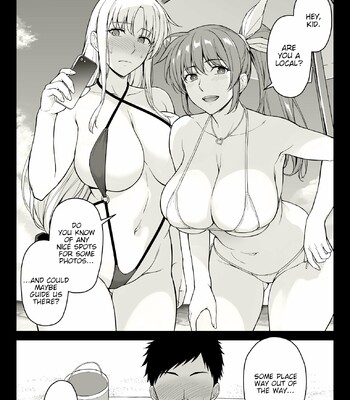 Porn Comics - Ecchi na Onee-san-tachi ni Beach de Gyakunansareta Ken