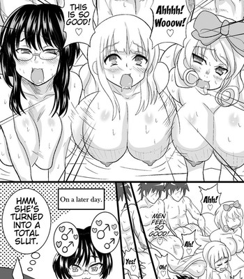 Why sensei was able to have a consensual orgy with huge-breasted female students comic porn sex 49