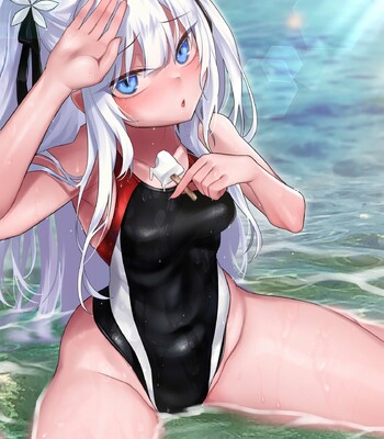 Swimming race swimsuit Mio-chan comic porn thumbnail 001