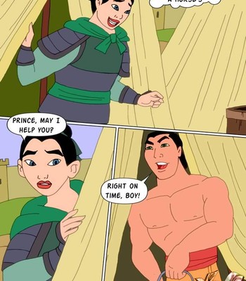 [XL-Toons] – Mulan’s Stories part 3 – Mulan Gives the Prince a Blowjob Dressed Like a Male Soldier comic porn sex 2