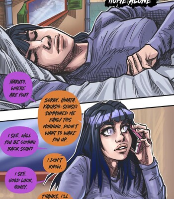 Porn Comics - Hinata stays home alone + Bonus