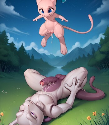 [Nonimousmate] Mew x Mewtwo [AI generated] comic porn sex 5