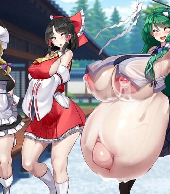 Touhou Youyoumu ~Ihen Kaiketsu wa… Haramu koto!?~ | Sanae Solves the Incident… by Getting Pregnant!? (Touhou Project) comic porn sex 244