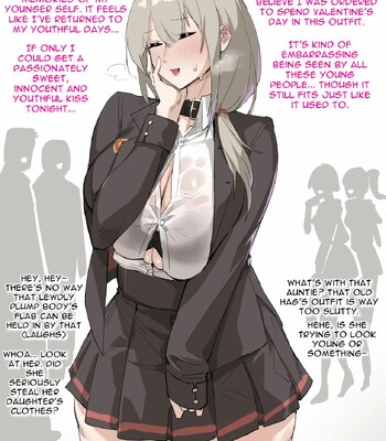 Tsuki Uzaki Compilation Valentines Day Schoolgirl Cosplay X Cowgirl Cosplay comic porn sex 2