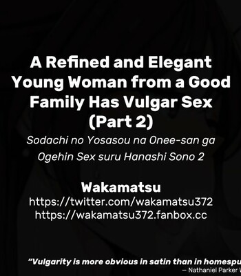 Sodachi no Yosasou na Onee-san ga Ogehin Sex suru Hanashi Sono 1 | A Refined and Elegant Young Woman from a Good Family Has Vulgar Sex + Bonus comic porn sex 17