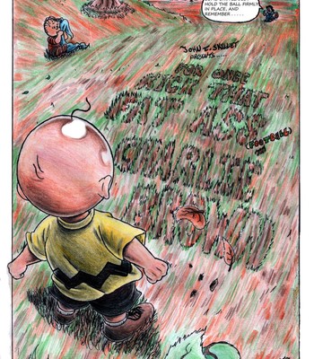 For Once, Kick That Fat Ass (Football), Charlie Brown comic porn thumbnail 001