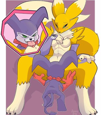 Renamon x Impmon (Digimon) comic porn sex 6