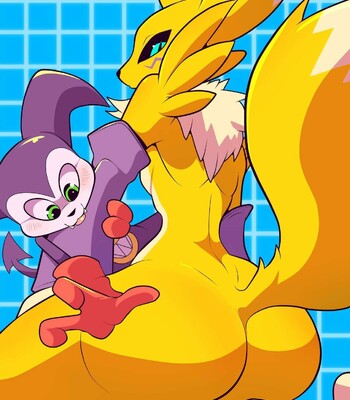 Renamon x Impmon (Digimon) comic porn sex 10