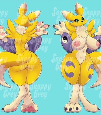 Renamon x Impmon (Digimon) comic porn sex 18