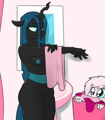 Unespected Checkup and Shower Time with fluffle puff and queen chrysalis comic porn sex 6