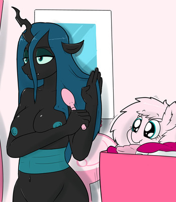 Unespected Checkup and Shower Time with fluffle puff and queen chrysalis comic porn sex 7