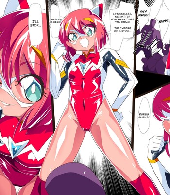 Heroine Harassment Chikyuu Bouei Shoujo Haruka VS Sennou Kaijin Kuruu Seijin | Heroine Harassment Earth Defender Girl Haruka vs. Brainwashing Monster Kuruu Aliens [English] comic porn sex 2