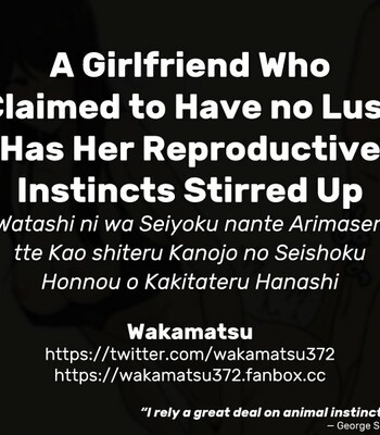 Watashi ni wa Seiyoku nante Arimasen tte Kao shiteru Kanojo No Seishoku Honnou o Kakitateru Hanashi | A Girlfriend Who Claimed to Have no Lust Has Her Reproductive Instincts Stirred Up comic porn sex 11