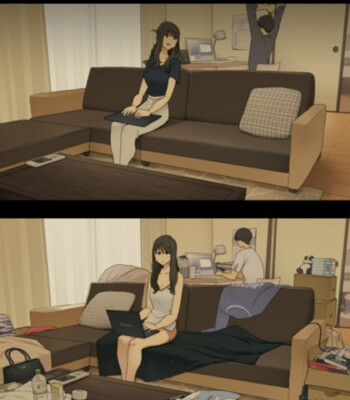 Dousei Seikatsu Ikkagetsume to Ichinen Ato, Asaokite kara Shuushin made no Hikaku | A Day in the Life of a Couple: Their First Month Living Together vs. One Year Later comic porn sex 12