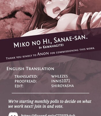 Miko no Hi, Sanae-san. comic porn sex 9