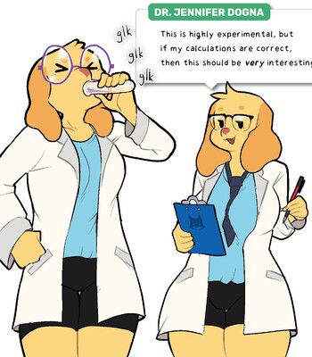 Porn Comics - Dogna and her lab assistant do some testing 🐶(clementyne)