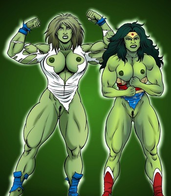 Power Girl and Wonder Woman Get Gamma comic porn sex 4