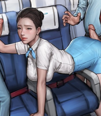 Flight Attendant (decensored) comic porn sex 14