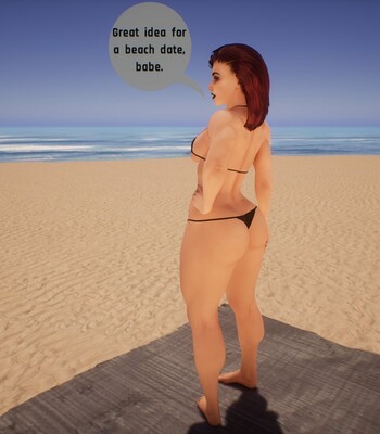 Beach with Futa GF comic porn sex 3