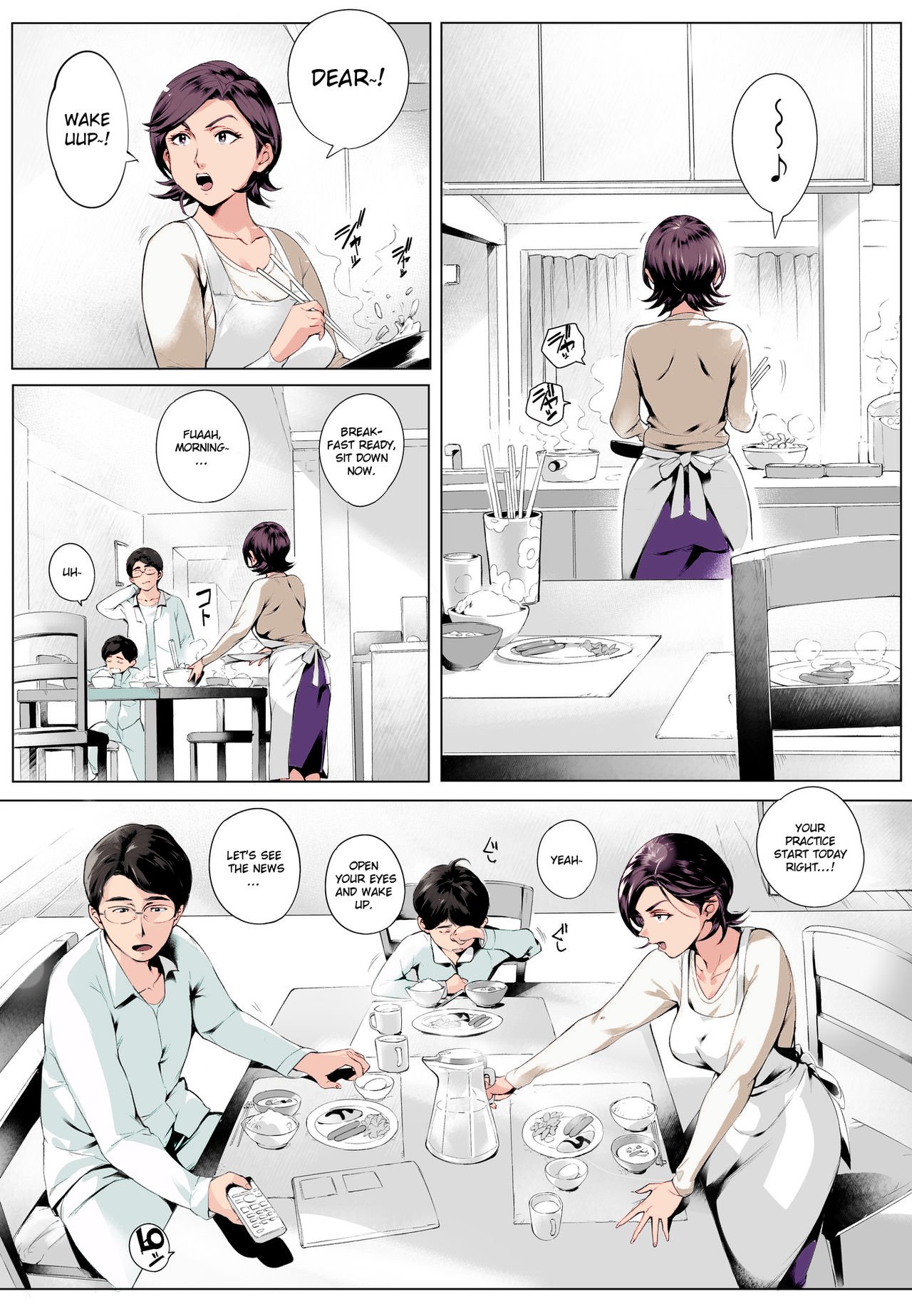 Futei Koubizuma Honoka ~Hakkaku Hen~ Cheating Wife Honoka ~Caught Red-Handed Edition~ EroTranslations Colorized comic porn image