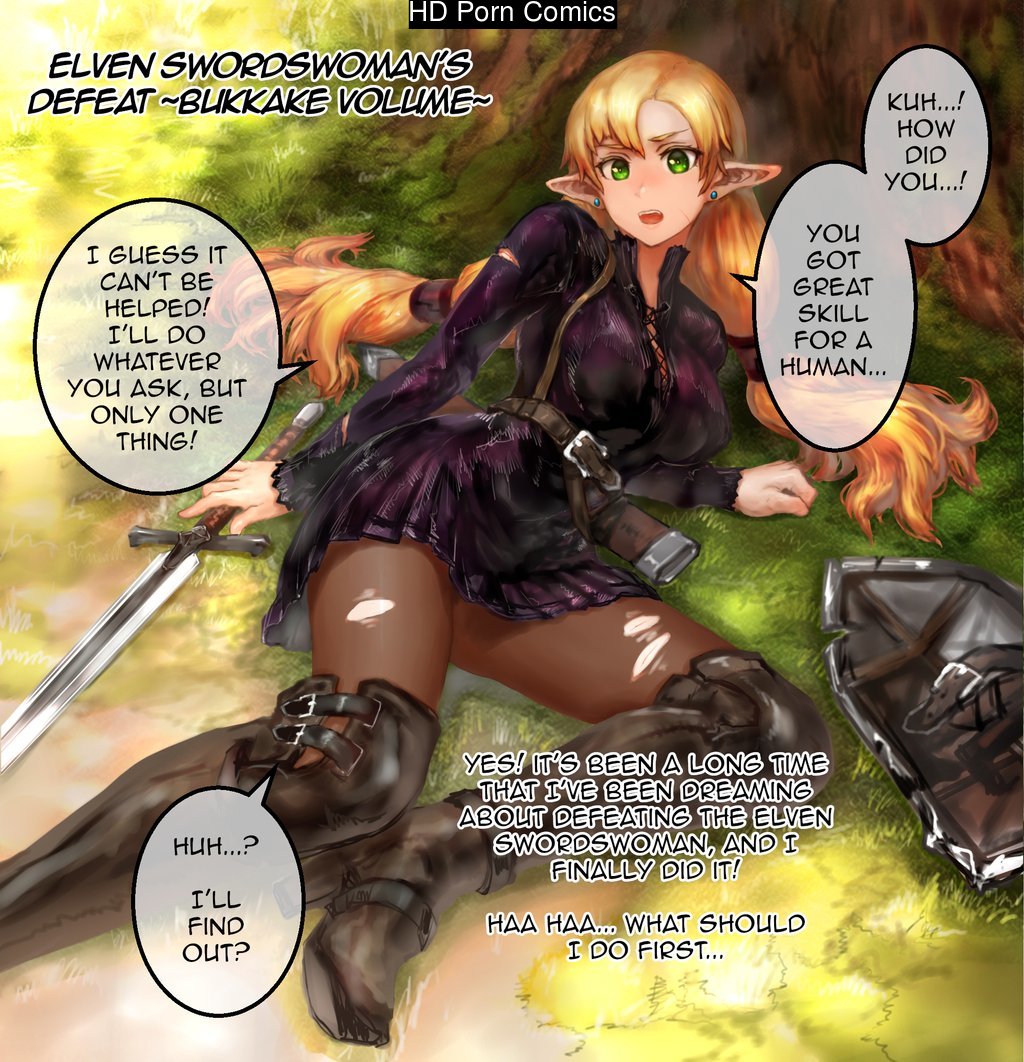 Naked Anime Bukkake - Elf Kenshi Haiboku 1 ~Bukkake Hen~ | Elven Swordswoman's Defeat - Bukkake  Volume comic porn - HD Porn Comics