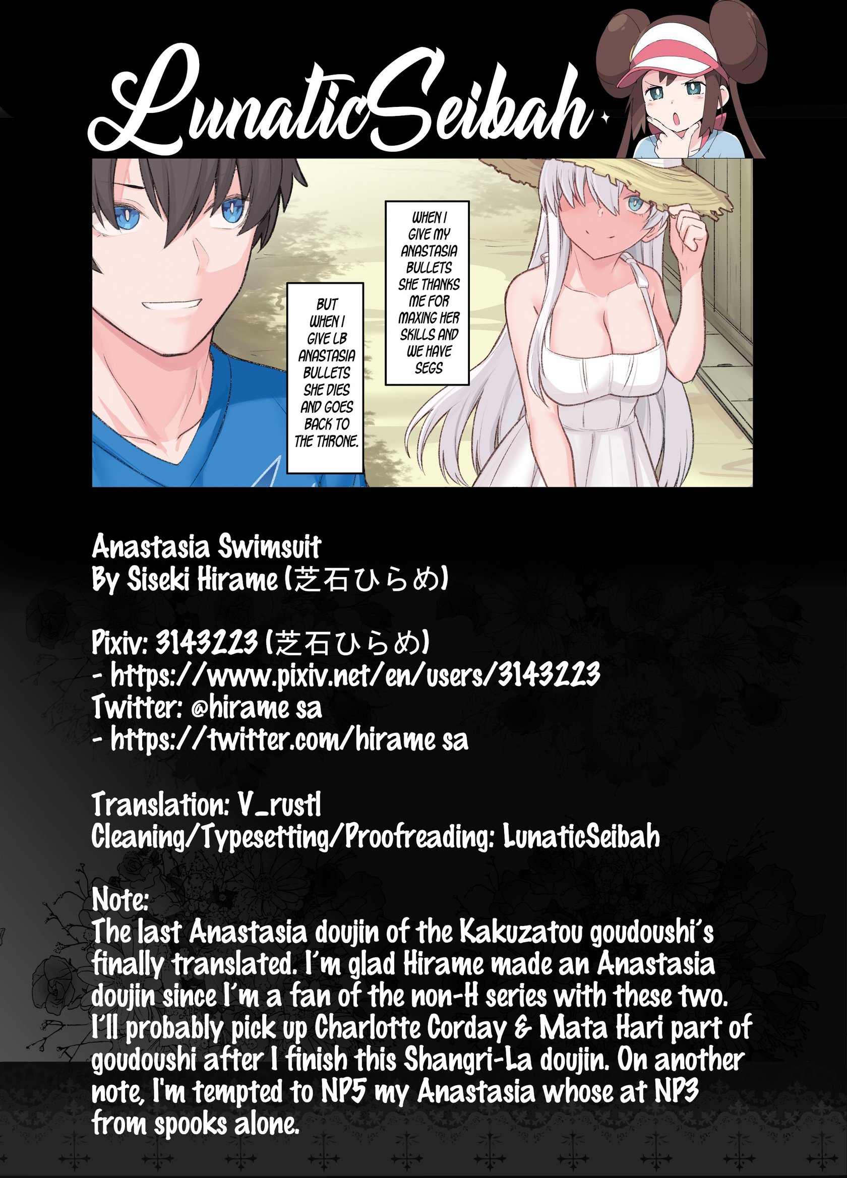 1680px x 2337px - Anastasia Swimsuit (Fate/Grand Order) [English] comic porn - HD Porn Comics