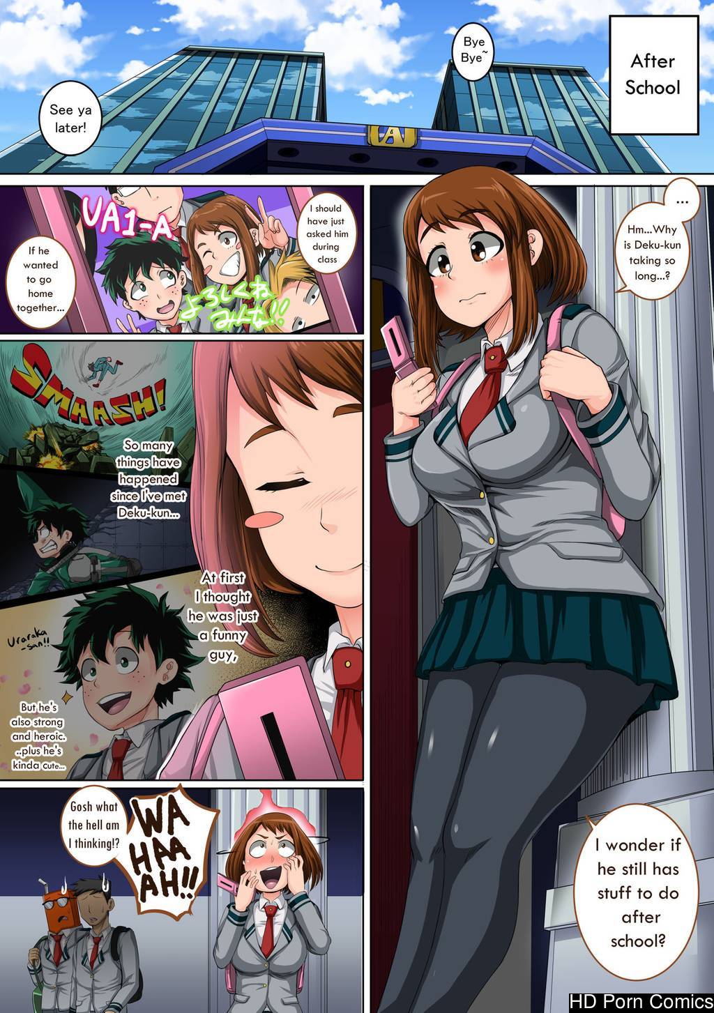 Deku and uraraka sex comic