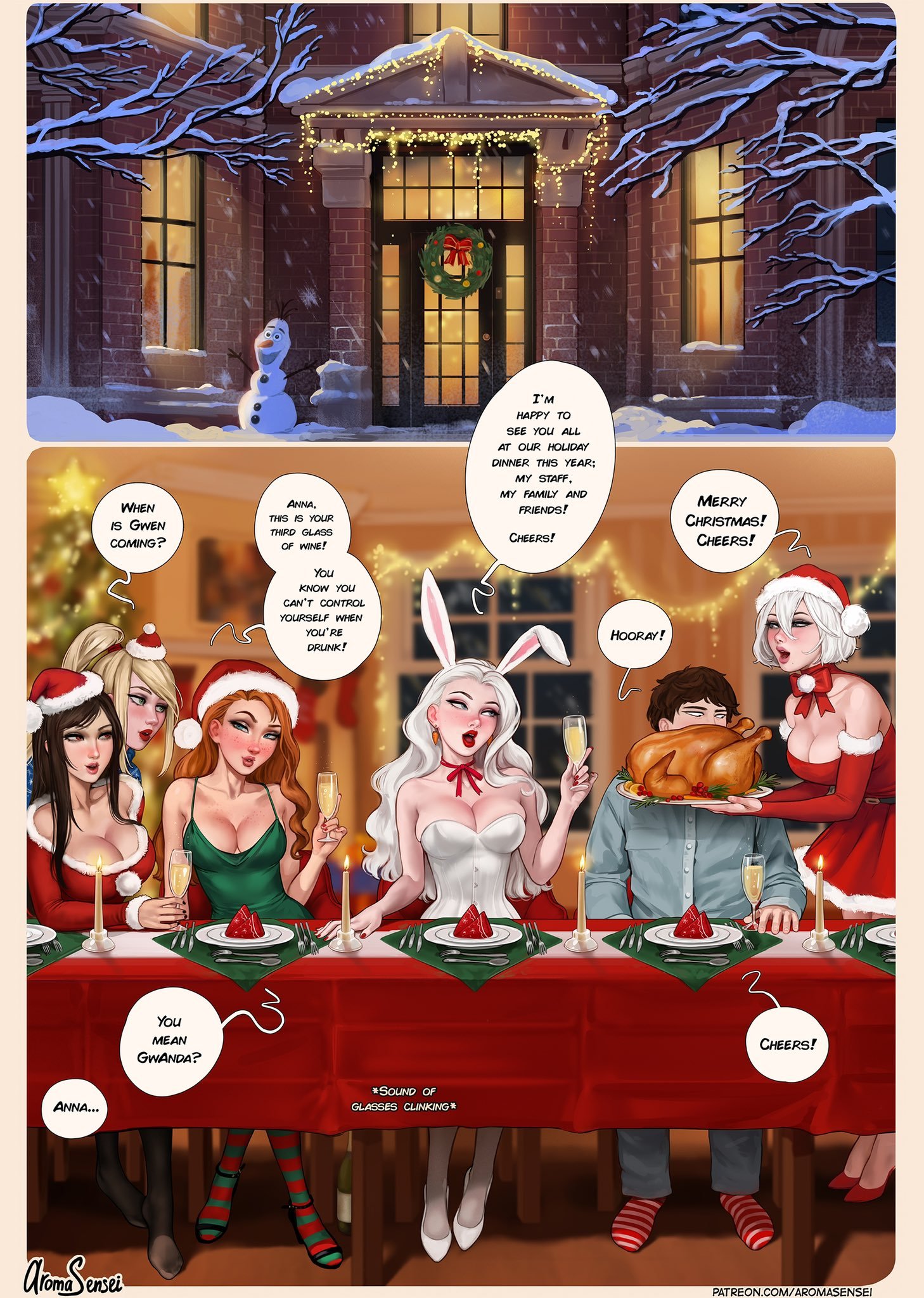 Frozen Shemale Cartoon Animated - Frozen Inc. Christmas Party 2022! comic porn - HD Porn Comics
