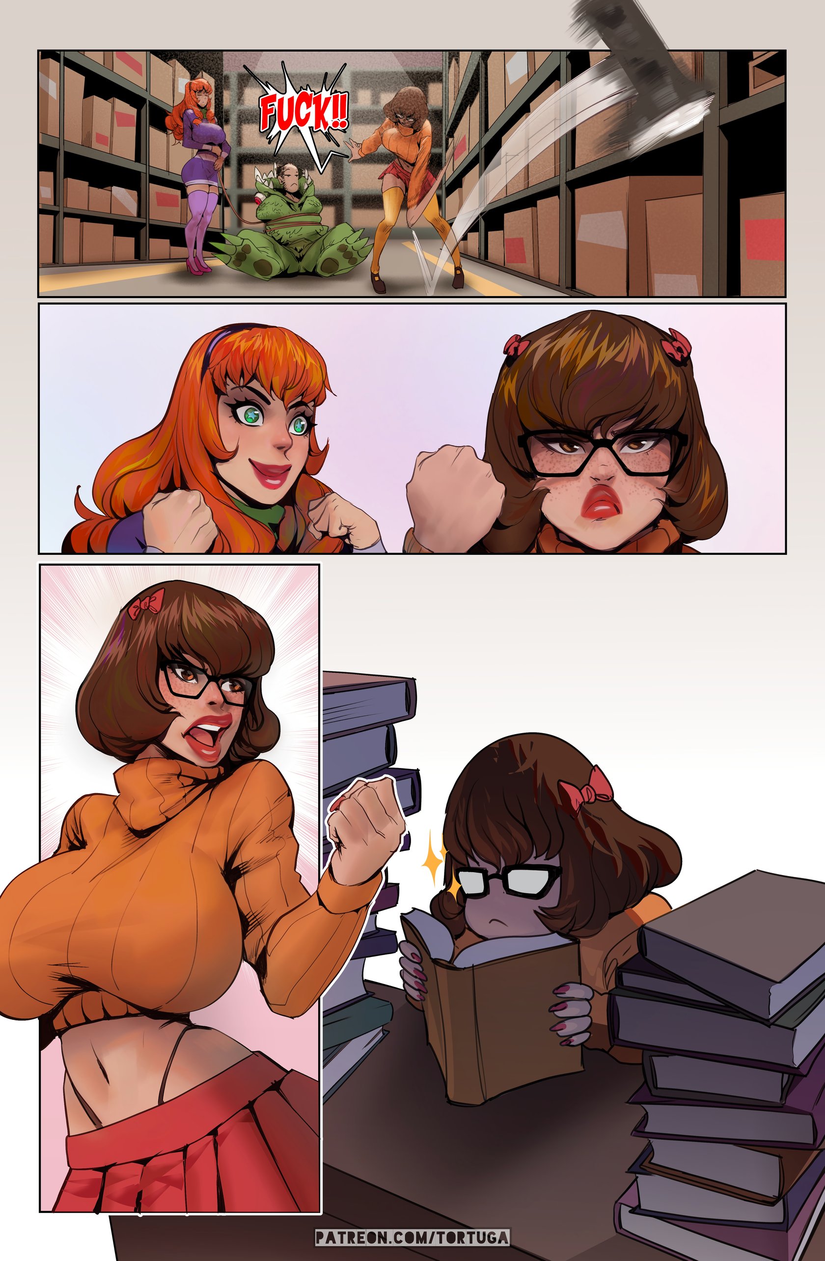 1680px x 2568px - Daphne, Velma and the Minotaur comic porn | HD Porn Comics