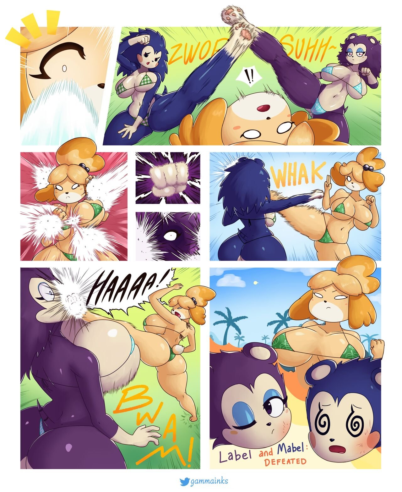 Animalcrossing Isabelle Sexy - Isabelle's challenge (Animal Crossing) [Ongoing] comic porn - HD Porn Comics