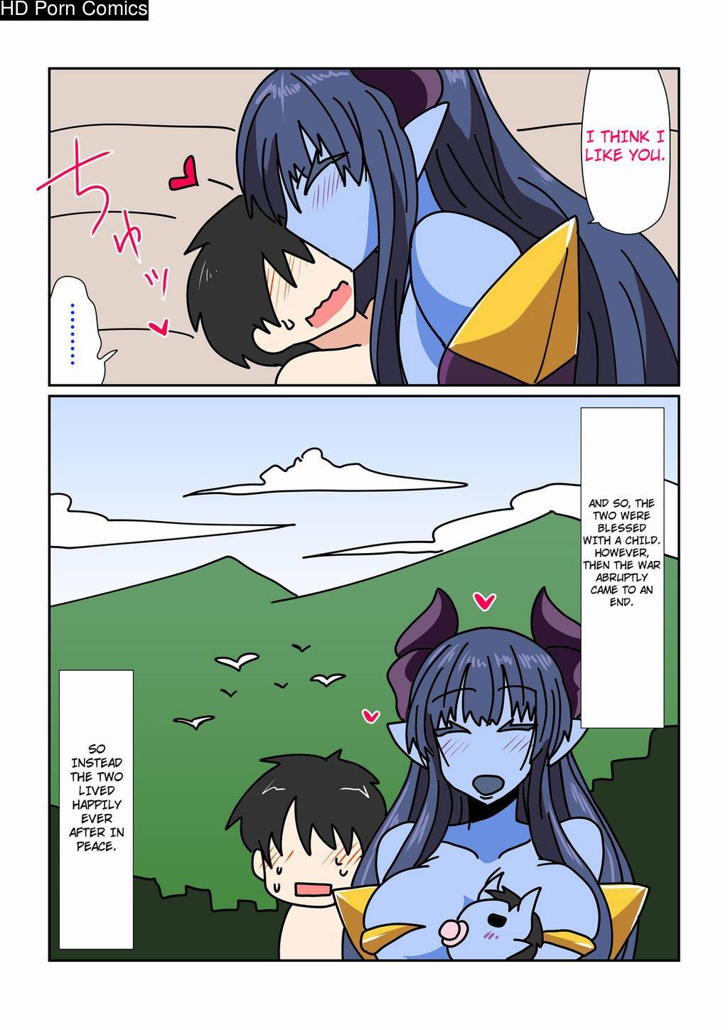 Blue skinned anime characters